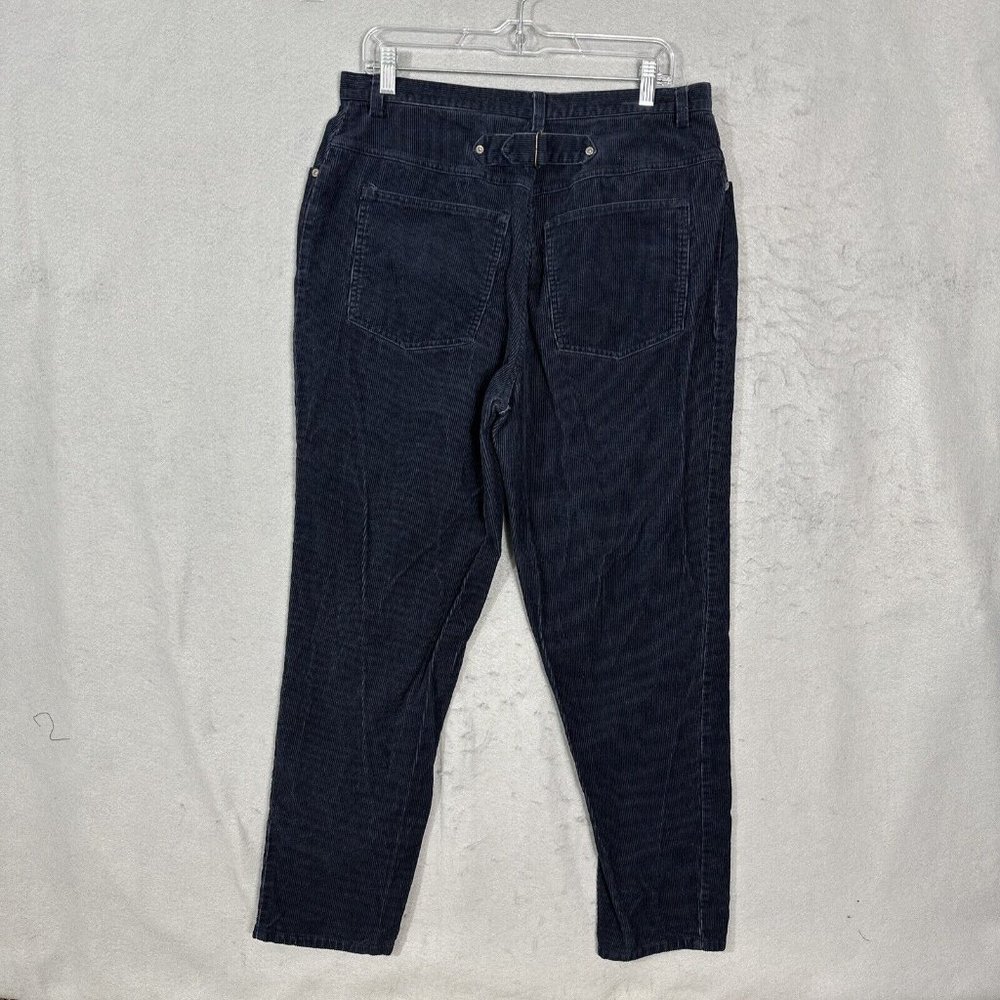 CJ Banks Dress Pants Womens Plus 14W Average Blue Corduroy Career  100% Cotton - Picture 2 of 10